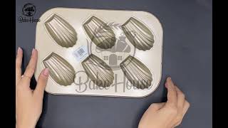 Bake House Shell Cookie Tray Non Stick 6 Cavity Bake House [upl. by Relly]