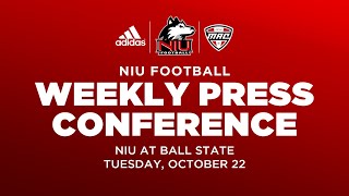 NIU Football Weekly Press Conference Ball State [upl. by Angy240]