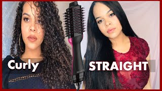 Testing Revlon One Step Hair Dryer on Curly Hair Natural Hair Honest Review [upl. by Colfin718]