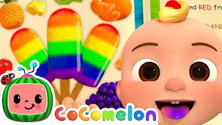 The Colors Song with Popsicles  CoComelon  Moonbug Kids  Color Time [upl. by Smailliw]