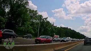 9 Car Crash Delays Garden State Parkway North Near Exit 138 in Kenilworth [upl. by Woodcock]