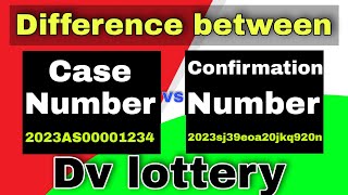 what is case number and confirmation number  Dv lottery [upl. by Favien]