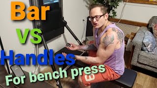 Tonal Gym Review Barbell bench press VS Handles [upl. by Liddy833]