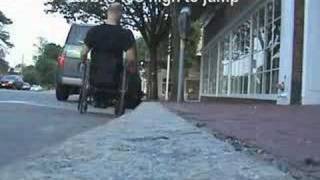 DEMO 3  Paraplegic in a Wheelchair Ascends a High Curb [upl. by Adnael]