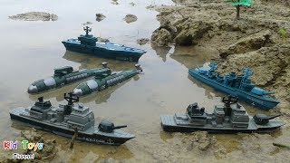 Naval Forces Battle fleet Command base Aircraft carrier Destroyer Submarine Frigate Toys for kids [upl. by Sito267]