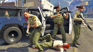 LSSD vs Rednecks  GTA 5 NPC Wars 76 [upl. by Alyacim]