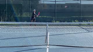 Slinger Bag Ball Machine Session TwoHanded Forehand BackhandForehand Slice Volley [upl. by Gatias]