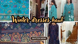 Winter dresses shopping haul  Life with Tahira [upl. by Ellocin]