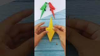 origami paper parrot makingorigami parrot tutorialorigami parrot paper craftpaper parrot [upl. by Lewanna]