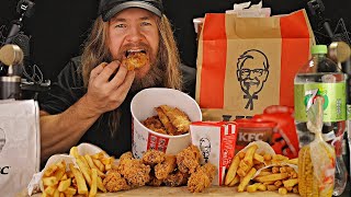 ASMR Eating KFC Gravy Triple Bucket Crispy Crunchy Triggers [upl. by Rabiah]