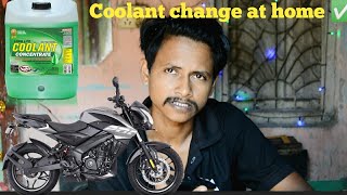 Ns200  Coolant change at home  how to change coolant ns200 bike  Pulsar ns200 coolant change [upl. by Millur]