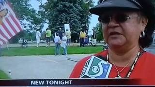 Saginaw Chippewa Indian Tribe members protest pending disenrollment cases [upl. by Guenevere]