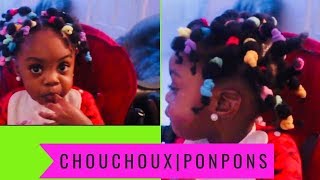 COIFFURE POUR BÉBÉ 🎀 CHOUCHOUS OU PONPONS 🎀 [upl. by Nedloh]