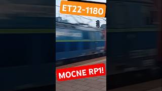 MOCNE RP1 ET221180 PKP Cargo ze składem kontenerów  Rzeszów Główny kolej et22 pkp rp1 mikol [upl. by Lemaj925]