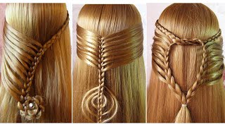 3 Stylish hairstyle design for open hair 😍 New Trending Hairstyles [upl. by Roper]