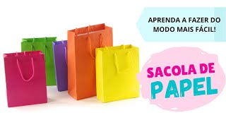 COMO FAZER SACOLA DE PAPEL  DIY Faça você mesmo  Aprenda e diferencie seu negócio [upl. by Brad]