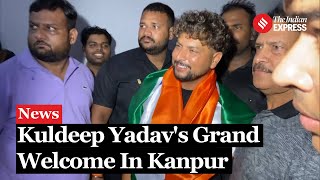 Kuldeep Yadav Gets Grand Welcome In Kanpur UP After T20 World Cup Win [upl. by Stinson]