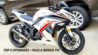 🏁 TOP 5 Upgrades  Bonus Tip for the XPRO X24 250cc Roadster Motorcycle 🏍 [upl. by Keeton]