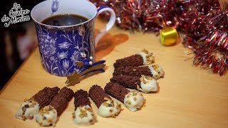 Biscuits de Noël au chocolat coco et pistaches  La Cuisine de Monica [upl. by Eetnuahs]