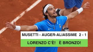 Tennis  Olimpiadi Parigi Lorenzo Musetti vince la medaglia di bronzo ai Giochi è storia [upl. by Nosila]