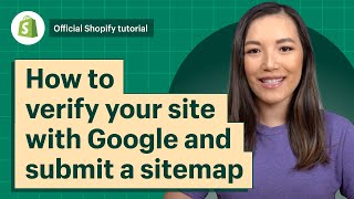 How to verify your site with Google and submit a sitemap  Shopify Help Center [upl. by Lexine]