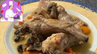 Recette Facile de Lapin Chasseur [upl. by Ennasil]