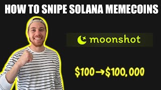 HOW TO SNIPE MEMECOINS ON SOLANA USING MOONSHOT [upl. by Lewls645]