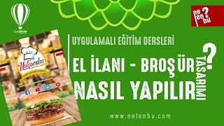 El İlanı  Broşür Tasarımı Nasıl Yapılır  Corel Draw Dersleri [upl. by Saied]