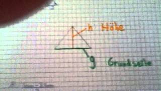 Mathe Flächeninhalt eines Dreiecks  Geometrie für Anfänger [upl. by Elyssa]