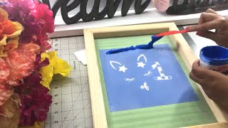 Step by step stencil screen printing tutorial [upl. by Alram]