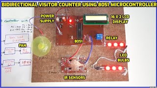 Bidirectional Visitor Counter Using 8051 Microcontroller [upl. by Nnoryt]