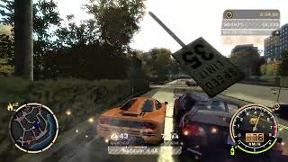 NFS Most Wanted 1000 Cops VS McLaren F1 [upl. by Ymij440]