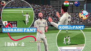 400 Runs 🤯 SPIDEY PANT  743 RUNS PARTNERSHIP VirPant 💪 💀 IND vs AUS Test match Real Cricket Swipe [upl. by Enom]