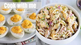 Quick and Easy Spring Dish Recipes  Crab Pasta Salad and the BEST Deviled Eggs [upl. by Justina89]