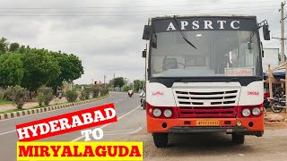 Hyderabad To Miryalaguda Super Luxury Bus Journey [upl. by Hagep322]