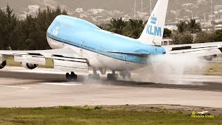 4K  St Maarten Amazing Plane landing and Takeoff footage at Princess Juliana Airport  11 [upl. by Atnahs]