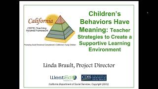 Childrens Behaviors Have Meaning Teacher Strategies to Create a Supportive Learning Environment [upl. by Llerdnek]