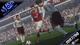 Match of the Day 9798  Arsenal v Aston Villa  FA Carling Premiership PES 2021 [upl. by Kcirdneked]