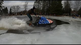 Pickerel Lake 2024 Sleds Drowning and Crashing [upl. by Aneliram]