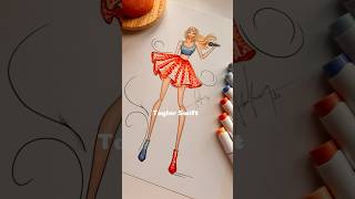 Taylor Swift in Toronto 🔥 taylorswift erastour fashionillustration asmr [upl. by Eedna]