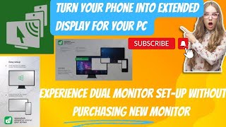 Spacedesk to use Android as an extra monitor for PC Dual monitor setup [upl. by Alliuqat889]