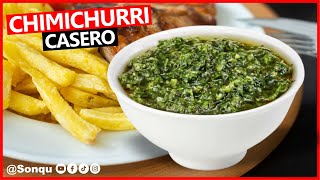 ¿Como preparar CHIMICHURRI CASERO  El acompañante para tus ASADOS Y PARRILLAS 🥩🔥  Sonqu [upl. by Berlauda448]