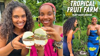 Exotic Tropical Fruit Farm  Who wants to tour  Homestead Outdoor Cooking  Plant Based Vegan [upl. by Mloc389]