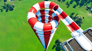 Spiral Down Water Slides – Planet Coaster 2 [upl. by Standford]