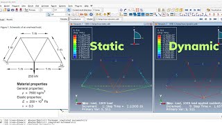 Abaqus Tutorial for Beginners Static and Dynamic Analysis of Truss [upl. by Nehtan]