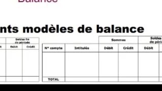 Les modèles de la balance comptable  Comptabilité générale [upl. by Htenywg]