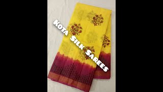 Trending Kalamkari Kota Silk Sarees Beautiful Design Kota Dyeing Silk Sareeskotasarees PRICE 1200 [upl. by Anialem797]