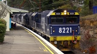 Quad 82 Class locomotives at Medlow Bath  Australian Trains New South Wales [upl. by Philippa]