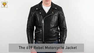 Goldtop 619 Rebel Leather Motorcycle Jacket  Black [upl. by Guillaume423]