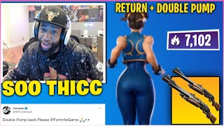 DAEQUAN Returns amp Tries DOUBLE PUMP In Season 8 amp Reacts To The THICCEST Skin In Fortnite [upl. by Rhea]